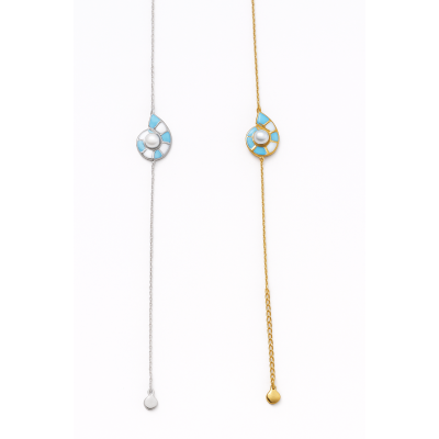 Βραχιόλι Με Κοχύλι και Μαργαριτάρι